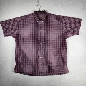 Chaps Ralph‎ Lauren Mens Plaid Button Down Short Sleeve Shirt 2XL